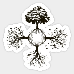 4 Seasons of a Tree 1 Sticker